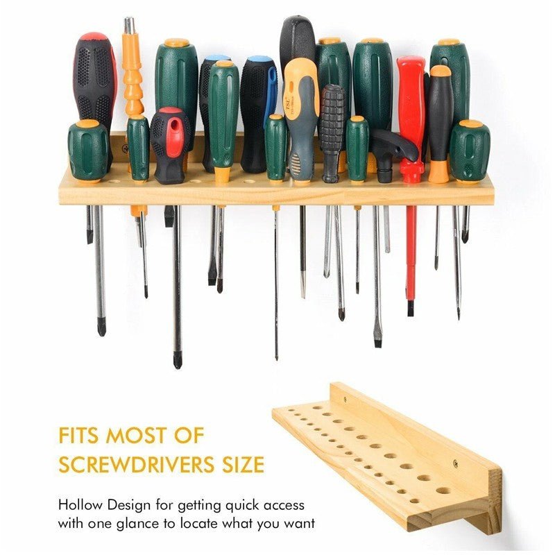 3x Wall Mounted Screwdriver Holder Storage Rack Wrench Workshop Tool Organizer - luna living3x Wall Mounted Screwdriver Holder Storage Rack Wrench Workshop Tool Organizer