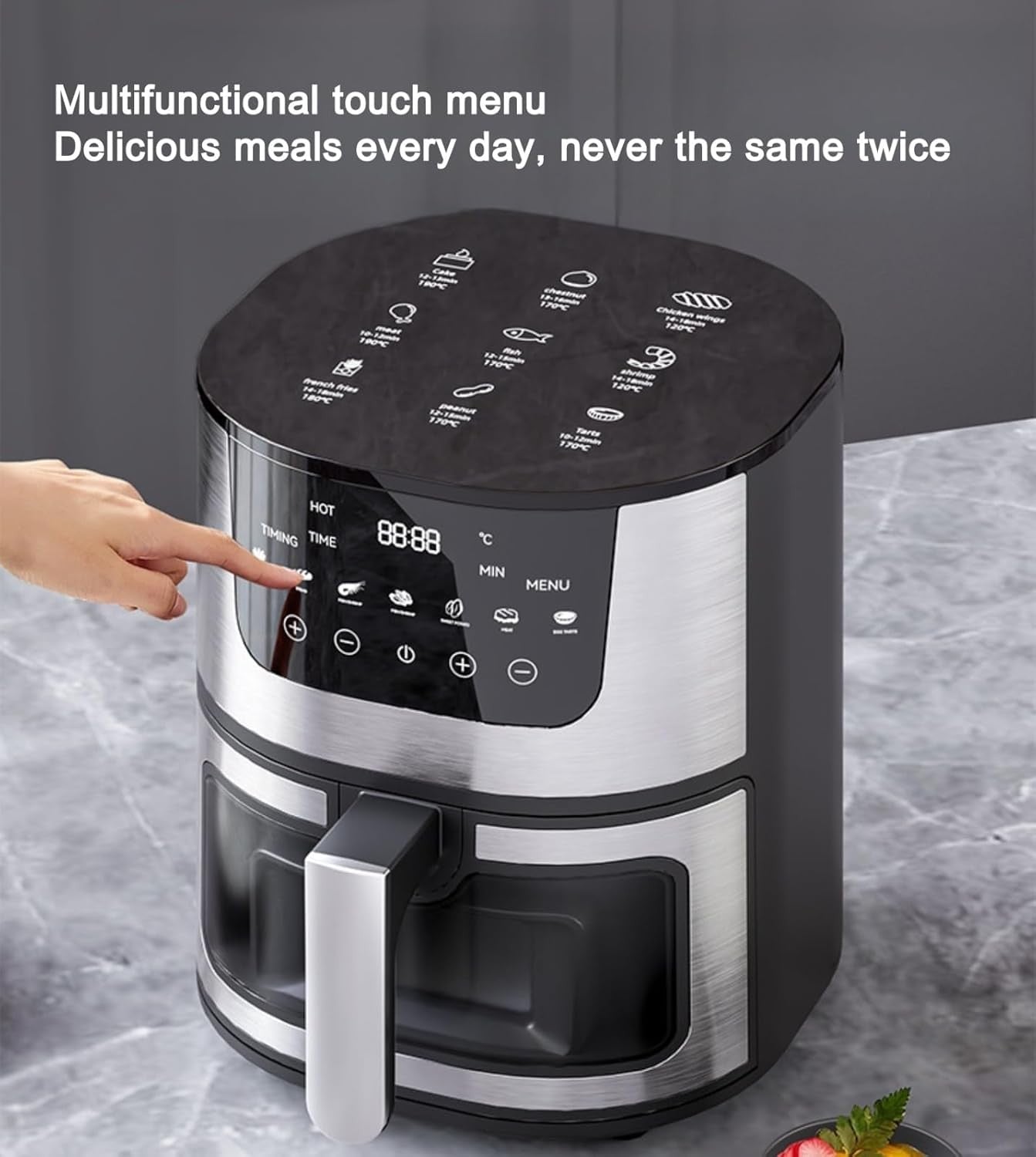 Digital Air Fryer 7L Visible Oil Free Kitchen Cooker Frying Low Fat Mini Oven - luna livingDigital Air Fryer 7L Visible Oil Free Kitchen Cooker Frying Low Fat Mini Oven