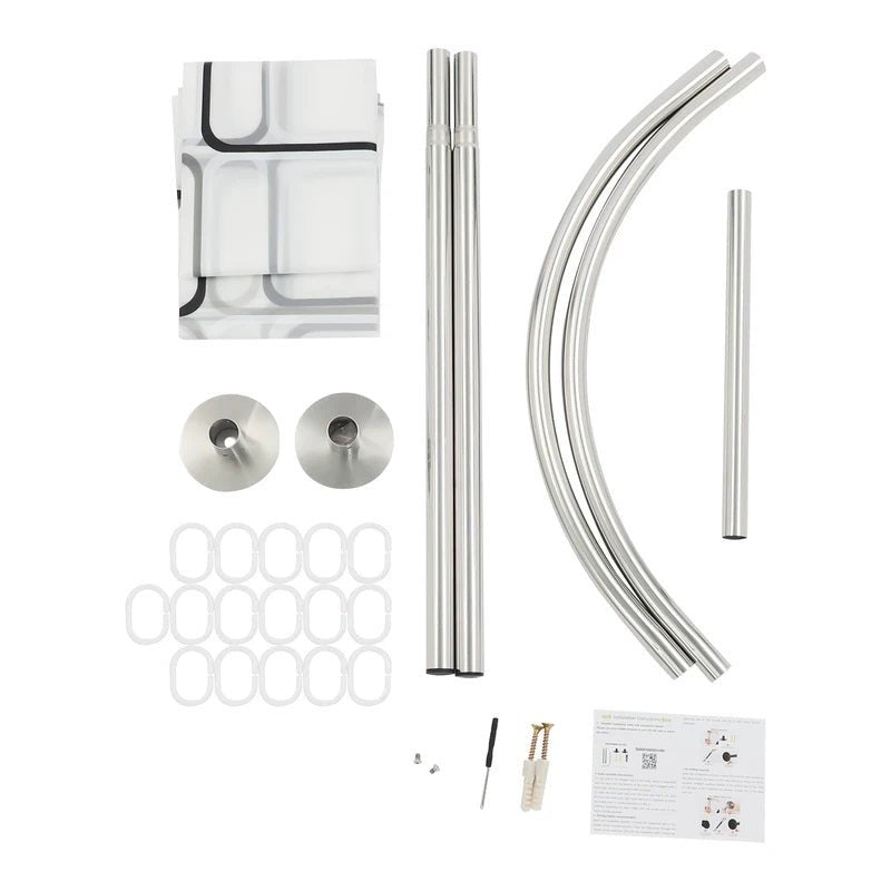 U Shape Shower Curtain Rod Retractable 0.9-1.3m Home Balcony Shower Room Shower Rod Curtain Bathroom Shower - luna livingU Shape Shower Curtain Rod Retractable 0.9-1.3m Home Balcony Shower Room Shower Rod Curtain Bathroom Shower