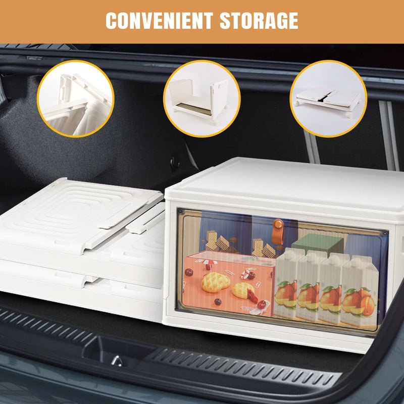 Stackable Storage Boxes With Lids,Sturdy PP Material, Foldable Plastic Storage Unit For Toys Office Supplies Clothes - luna livingStackable Storage Boxes With Lids,Sturdy PP Material, Foldable Plastic Storage Unit For Toys Office Supplies Clothes