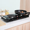 2000W Electric Cooker Double Hob Hot Plate Stove W Handle Table Hob Kitchen - luna living2000W Electric Cooker Double Hob Hot Plate Stove W Handle Table Hob Kitchen