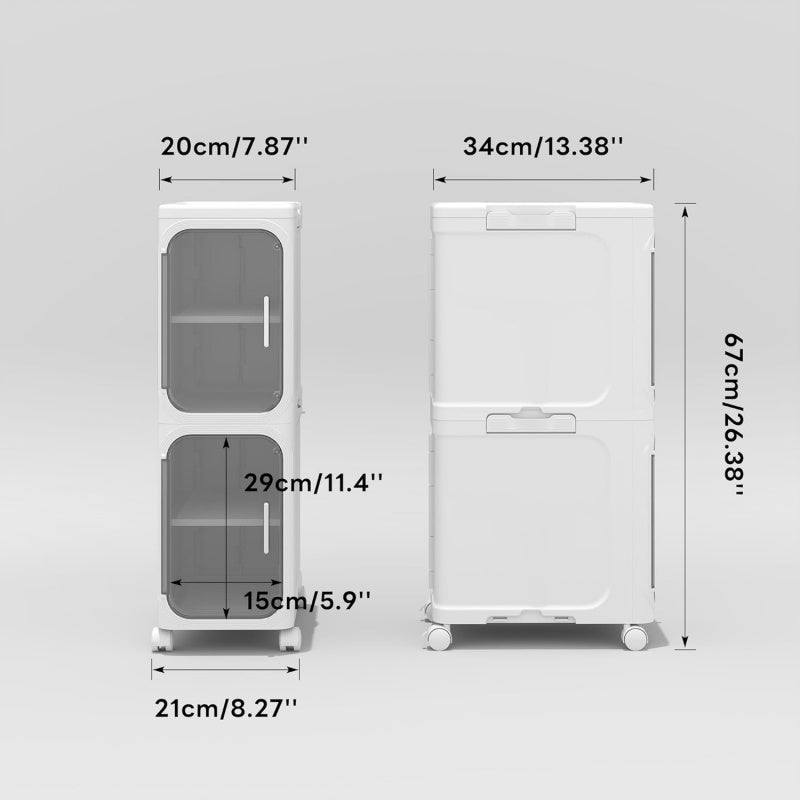 2 Tiers Slim Narrow Storage Cabinet Drawer Bathroom Bedroom Organizer Gap Shelf - luna living2 Tiers Slim Narrow Storage Cabinet Drawer Bathroom Bedroom Organizer Gap Shelf