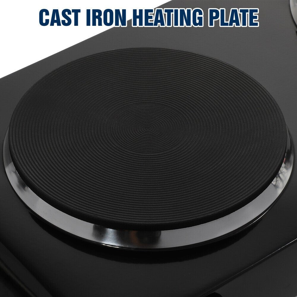 2000W Electric Cooker Double Hob Hot Plate Stove W Handle Table Hob Kitchen - luna living2000W Electric Cooker Double Hob Hot Plate Stove W Handle Table Hob Kitchen
