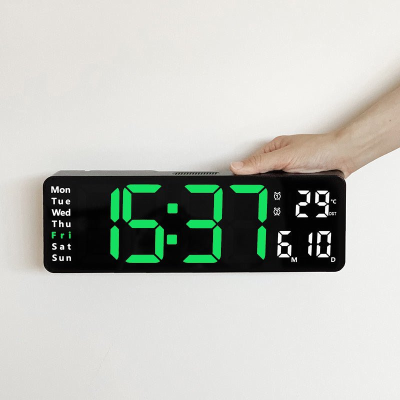 UK 16-inch LED Digital Clock With Battery - luna livingUK 16-inch LED Digital Clock With Battery