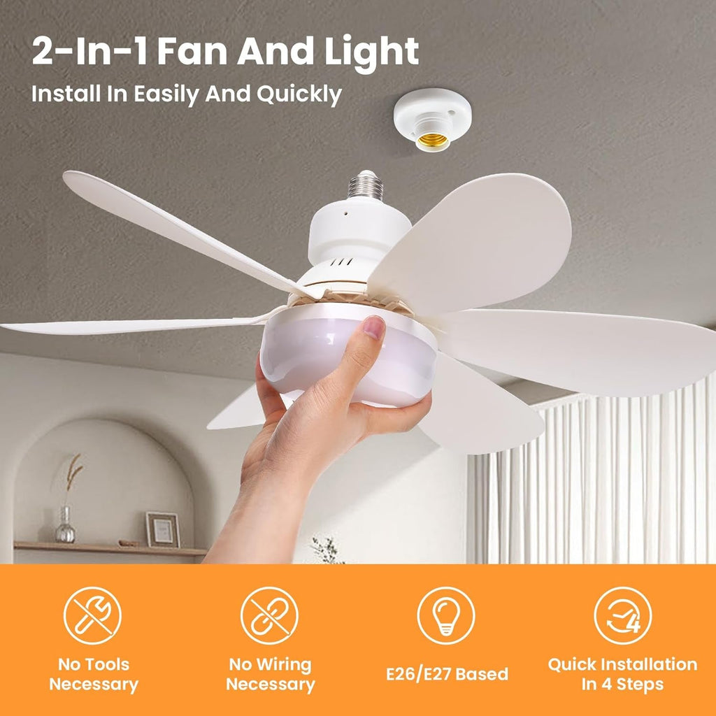 Modern Led Ceiling Fan With Light Dimmable E27 Bedroom Living Room Fan Lamp 30W - luna livingModern Led Ceiling Fan With Light Dimmable E27 Bedroom Living Room Fan Lamp 30W