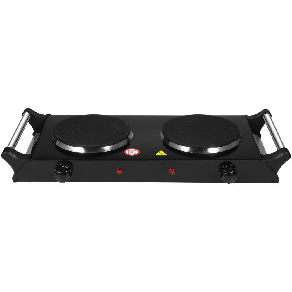 2000W Electric Cooker Double Hob Hot Plate Stove W Handle Table Hob Kitchen - luna living2000W Electric Cooker Double Hob Hot Plate Stove W Handle Table Hob Kitchen