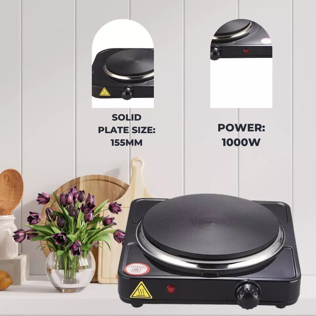 1 0 0 0 W Electric Portable Kitchen Single Hot Plate Hob - luna living1 0 0 0 W Electric Portable Kitchen Single Hot Plate Hob