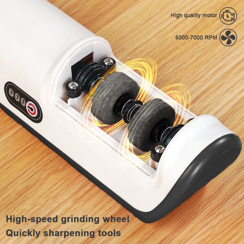 3Speed Electric Knife Sharpener Kitchen Sharpening Polish Tool Stainless Steel R - luna living3Speed Electric Knife Sharpener Kitchen Sharpening Polish Tool Stainless Steel R