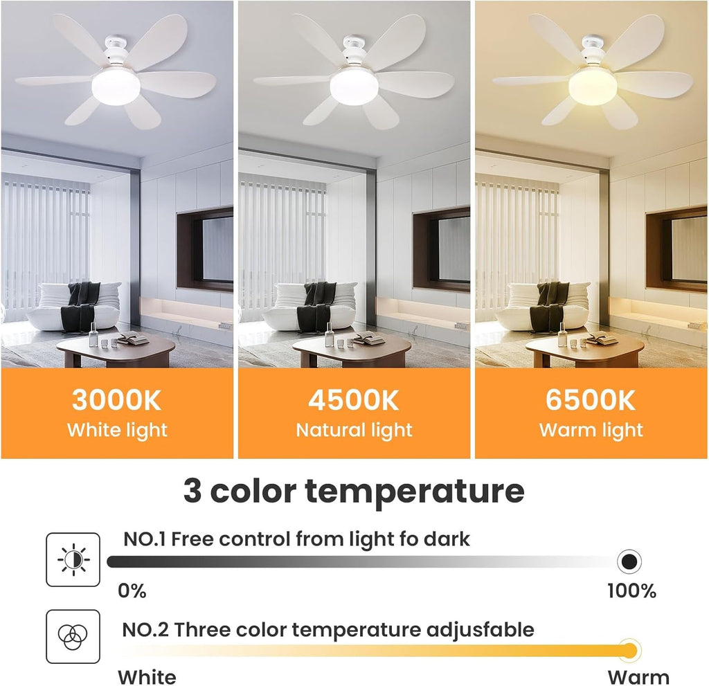 Modern Led Ceiling Fan With Light Dimmable E27 Bedroom Living Room Fan Lamp 30W - luna livingModern Led Ceiling Fan With Light Dimmable E27 Bedroom Living Room Fan Lamp 30W
