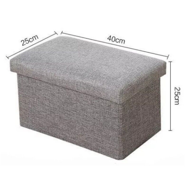 Storage Box Foldable Ottoman Seat Toy Storage Box Foot Stool Bench Home Stool UK - 40 Cm X 25 Cm X 25 Cm - luna livingStorage Box Foldable Ottoman Seat Toy Storage Box Foot Stool Bench Home Stool UK - 40 Cm X 25 Cm X 25 Cm