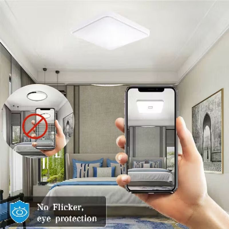 Modern Square LED Ceiling Light Panel - 24W For Bathroom, Kitchen, Bedroom Storage & Home Organization - luna livingModern Square LED Ceiling Light Panel - 24W For Bathroom, Kitchen, Bedroom Storage & Home Organization