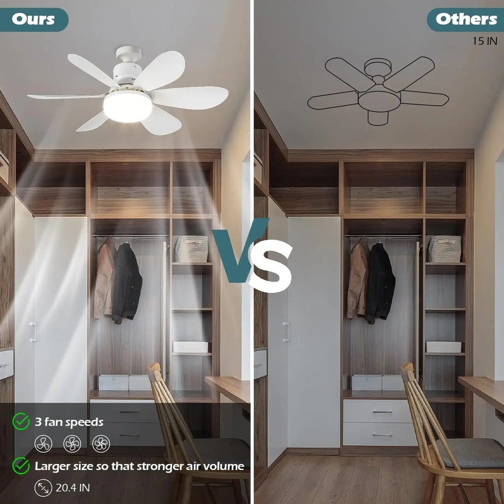 Modern Led Ceiling Fan With Light Dimmable E27 Bedroom Living Room Fan Lamp 30W - luna livingModern Led Ceiling Fan With Light Dimmable E27 Bedroom Living Room Fan Lamp 30W