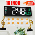 UK 16-inch LED Digital Clock With Battery - luna livingUK 16-inch LED Digital Clock With Battery