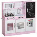 Pretend Play Kitchen, Kids Kitchen Playset W Toy Phone, Chalkboard, Microwave, Cooking Stove, Sink - luna livingPretend Play Kitchen, Kids Kitchen Playset W Toy Phone, Chalkboard, Microwave, Cooking Stove, Sink
