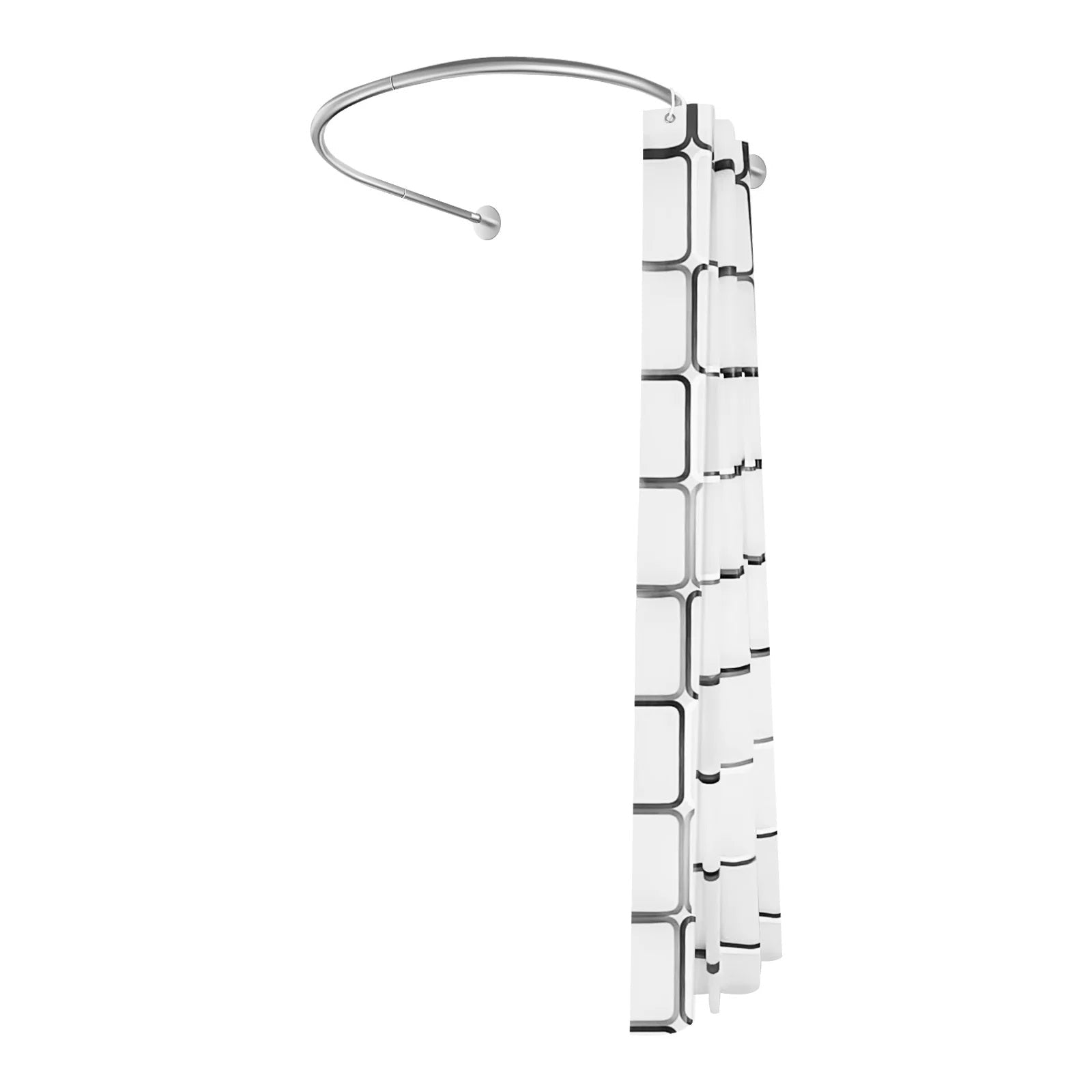 U Shape Shower Curtain Rod Retractable 0.9-1.3m Home Balcony Shower Room Shower Rod Curtain Bathroom Shower - luna livingU Shape Shower Curtain Rod Retractable 0.9-1.3m Home Balcony Shower Room Shower Rod Curtain Bathroom Shower