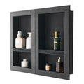 Shower Niche, 40.6 X 61.0 Cm + 40.6 X 61.0 Cm Recessed Wall Niche With Movable Shelf, 10.2 Cm Thick Modern Soap & Shampoo Storage Organizer,Square Corners,Sealed Waterproof, Black For Bathroom - luna livingShower Niche, 40.6 X 61.0 Cm + 40.6 X 61.0 Cm Recessed Wall Niche With Movable Shelf, 10.2 Cm Thick Modern Soap & Shampoo Storage Organizer,Square Corners,Sealed Waterproof, Black For Bathroom