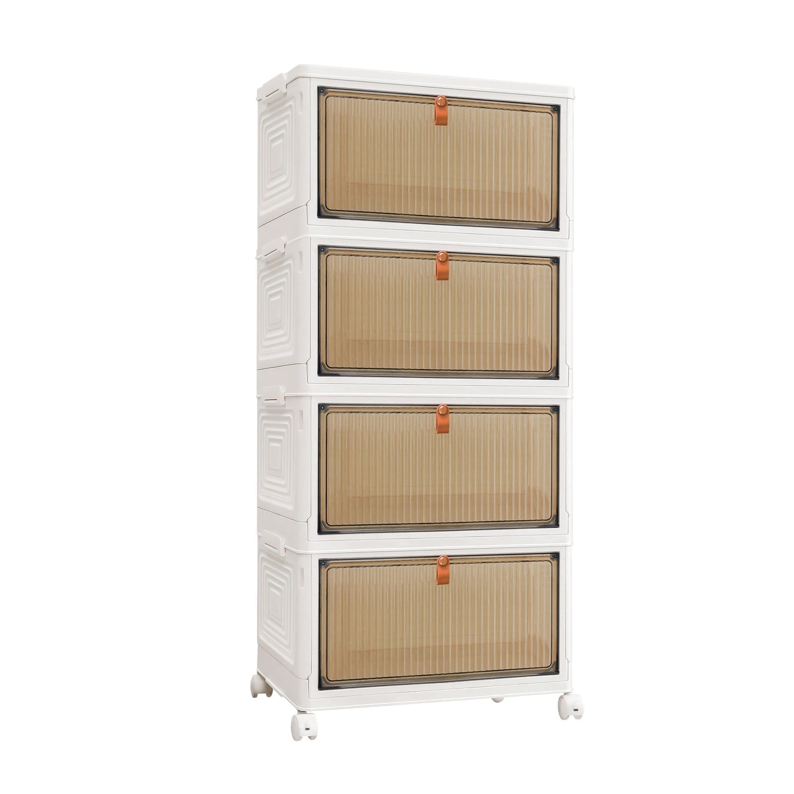 Stackable Storage Boxes With Lids,Sturdy PP Material, Foldable Plastic Storage Unit For Toys Office Supplies Clothes - luna livingStackable Storage Boxes With Lids,Sturdy PP Material, Foldable Plastic Storage Unit For Toys Office Supplies Clothes