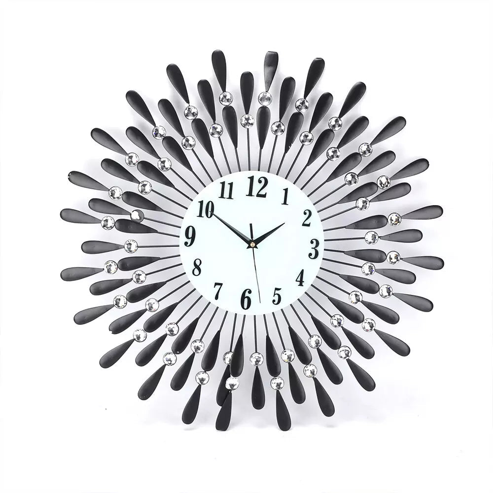 38CM Diamante Beaded Crystals Quartz Jeweled Wall Clock Home Decor Living Room - luna living38CM Diamante Beaded Crystals Quartz Jeweled Wall Clock Home Decor Living Room