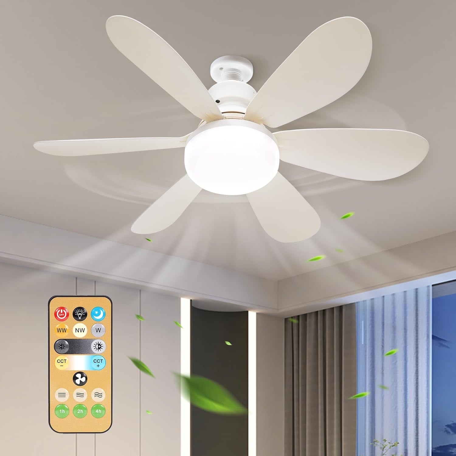 Modern Led Ceiling Fan With Light Dimmable E27 Bedroom Living Room Fan Lamp 30W - luna livingModern Led Ceiling Fan With Light Dimmable E27 Bedroom Living Room Fan Lamp 30W