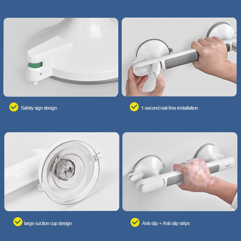 Safety Support Hand Rail Handle Bar Grip Grab Suction Bath Bathroom Shower R - luna livingSafety Support Hand Rail Handle Bar Grip Grab Suction Bath Bathroom Shower R