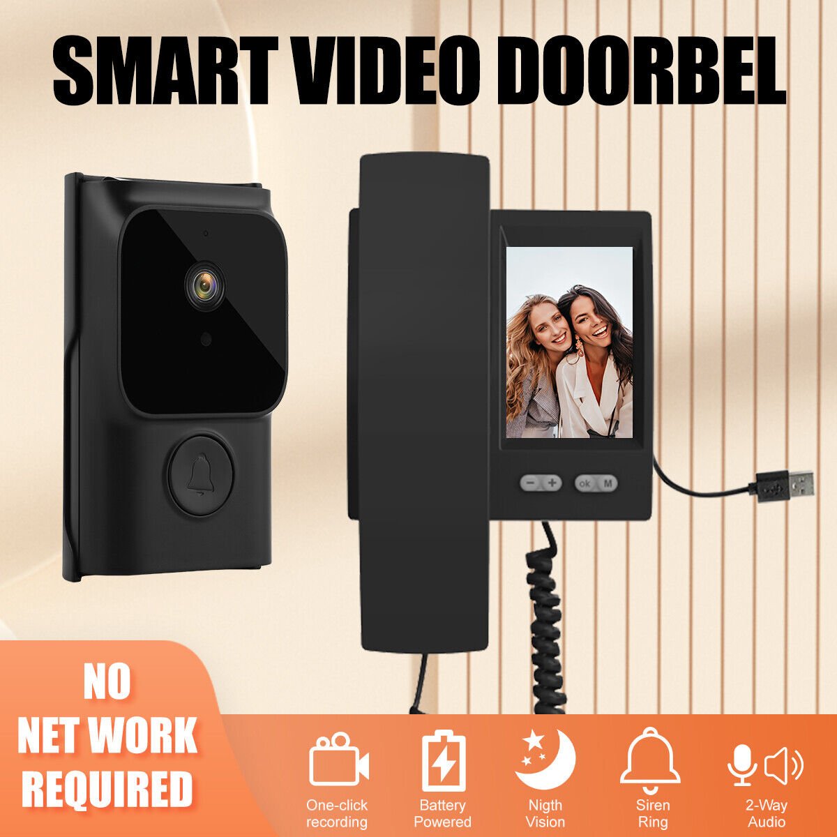 NEW Smart Wireless WiFi Ring Doorbell Security Intercom Video Camera Door Bell. - luna livingNEW Smart Wireless WiFi Ring Doorbell Security Intercom Video Camera Door Bell.