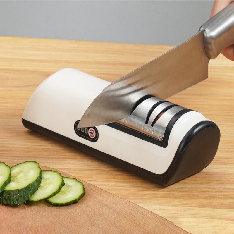 3Speed Electric Knife Sharpener Kitchen Sharpening Polish Tool Stainless Steel R - luna living3Speed Electric Knife Sharpener Kitchen Sharpening Polish Tool Stainless Steel R