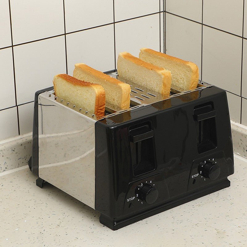 Kitchen Toaster 4 Slice Steel Variable Defrost Reheat Extra Wide Slot - luna livingKitchen Toaster 4 Slice Steel Variable Defrost Reheat Extra Wide Slot
