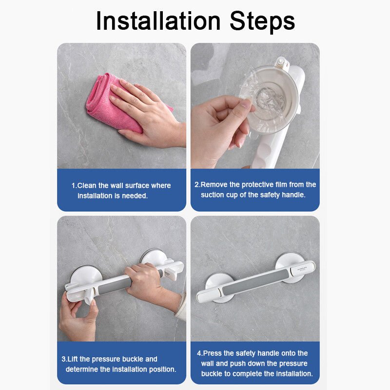 Safety Support Hand Rail Handle Bar Grip Grab Suction Bath Bathroom Shower R - luna livingSafety Support Hand Rail Handle Bar Grip Grab Suction Bath Bathroom Shower R