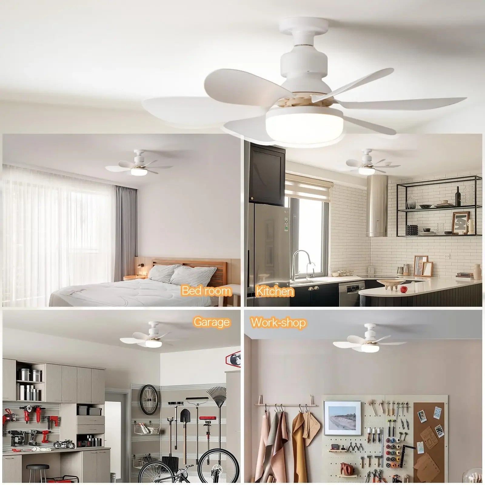 Modern Led Ceiling Fan With Light Dimmable E27 Bedroom Living Room Fan Lamp 30W - luna livingModern Led Ceiling Fan With Light Dimmable E27 Bedroom Living Room Fan Lamp 30W