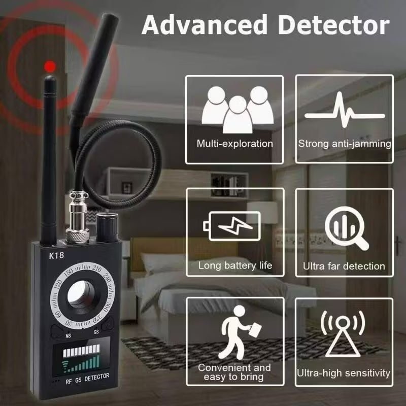 8000MHz Hidden Camera And GPS Bug Detector With Radio Wave And Magnetic Field Detection Building Supplies - luna living8000MHz Hidden Camera And GPS Bug Detector With Radio Wave And Magnetic Field Detection Building Supplies