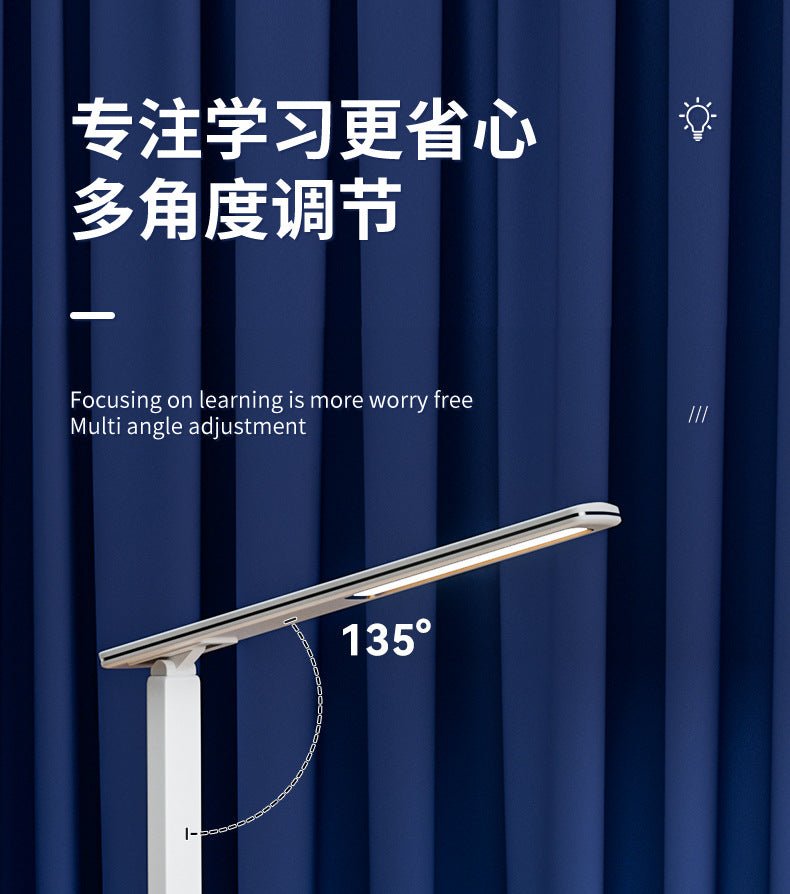 LED Study Table Face With Calendar Clock Wireless Charger Table Lamp - luna livingLED Study Table Face With Calendar Clock Wireless Charger Table Lamp