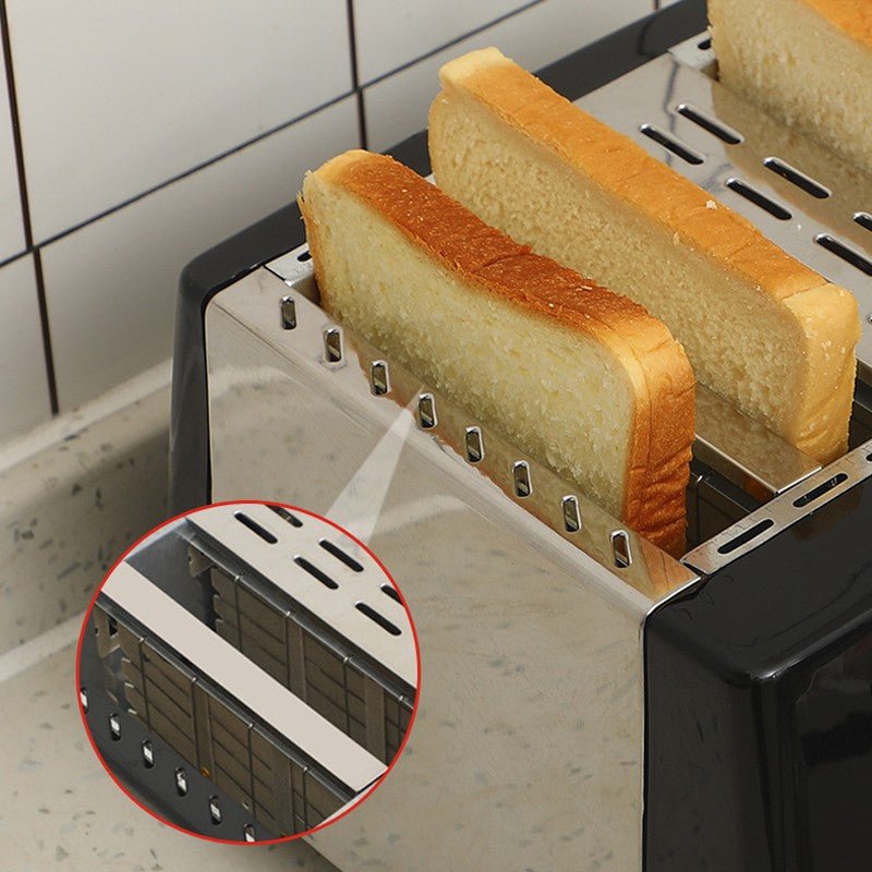 Kitchen Toaster 4 Slice Steel Variable Defrost Reheat Extra Wide Slot - luna livingKitchen Toaster 4 Slice Steel Variable Defrost Reheat Extra Wide Slot